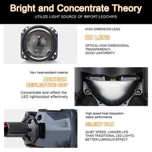 Nuevas Llegadas: Faro Delantero Bi-LED Láser H4 de 2 Pulgadas, Impermeable IP68, 50W, 5000 Lúmenes, 6000K, Ajuste Universal, 2 Años de Garantía - Product Image 3