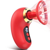 Vibrateur clitoridien à succion 3-en-1 avec 9 modes de léchage de langue et 2 tasses amovibles pour femme