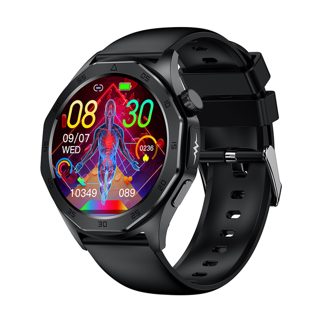 ECG Electrocardiogram Smartwatch with Sleep Tracker Alloy Case Magnetic Charging 1.43 Inch Display 3 Months Battery Life Unisex