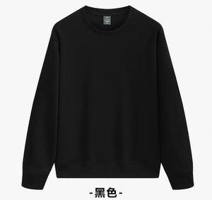 เสื้อฮู้ดดี้คุณภาพสูงแบบ OEM สีพื้น ผ้าพลัฌ คอกลม สำหรับฤดูหนาว เสื้อสเวตเชิ้ตสีขาวขายส่ง รุ่น 8011 - Product Image 2