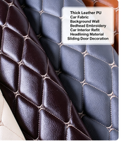 Tapis de sol en cuir pour intérieur de véhicule, en PU résistant à l'abrasion, découpable librement, avec envers en mousse et tissu pour voiture