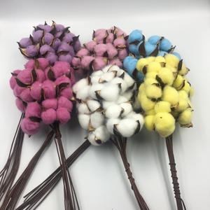 Vente en gros de fleurs séchées à tige unique en <span class=keywords><strong>coton</strong></span> sec pour les décorations de Noël, d'Halloween <span class=keywords><strong>ou</strong></span> de la fête des mères - Product Image 5