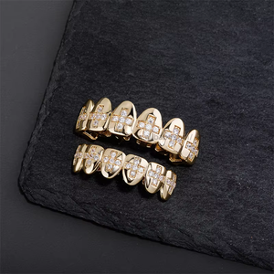 Meilleur Bijou Hip Hop Tendance pour Rappeur : Grillz Dentaire Haut et Bas en Zircon Sertis pour Hommes - Product Image 5