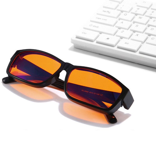 Blue Light Blocking Glasses with Red Lens Orange Lens for Red Glasses Anti-Glare Lenses and Blue Light Filters Good Sleep