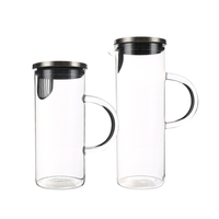 Carafe à eau transparente en verre borosilicate de haute qualité pour la maison