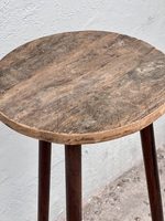 Tabouret de bar vintage en bois d'orme du Nord, artisanat unique, rustique, fait main, usage commercial, bar à domicile, hôtel, salle à manger, contemporain