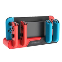 Support de charge sans fil multifonctionnel HYT et station d'accueil avec matériau ABS pour manettes Joy-Con (noir)