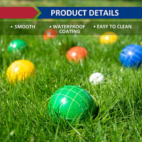 Jeu de boules de pétanque 90mm avec 8 boules de pétanque en résine de polyrésine pour enfants adolescents débutants