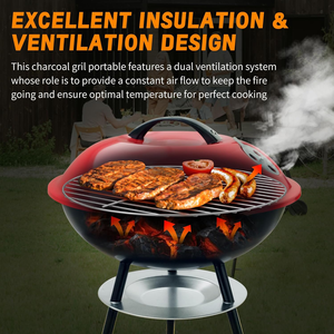 <span class=keywords><strong>Barbecue</strong></span> extérieur de 14 pouces avec logo personnalisé, <span class=keywords><strong>barbecue</strong></span> au charbon de bois de haute qualité pour les promotions - Product Image 5
