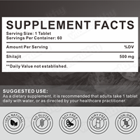Vitahealthy OEM/ODM Prix de Gros Comprimés de Shilajit 500MG Extrait de Shilajit Brut pour Adultes Santé du Système Immunitaire et du Métabolisme