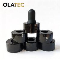 Vente directe d'usine OLATEC, bouchon compte-gouttes de 24 mm, couvercle compte-gouttes noir, surface lisse
