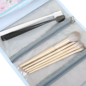 Sac de rangement cosmétique de voyage, organiseur de maquillage portable, trousse de toilette multifonctionnelle pour voyage avec crochets - Product Image 4