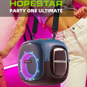 Altavoz Karaoke Hopestar PARTY ONE ULTIMATE Original con Micrófono, 160w de Alta Potencia, Resistente al Agua, con Micrófono y Bluetooth - Product Image 1