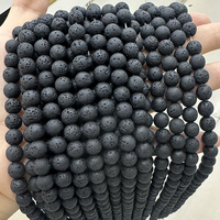 천연 화산석 라운드 비즈 4mm 6mm 8mm 10mm 12mm DIY 팔찌 목걸이 재료
