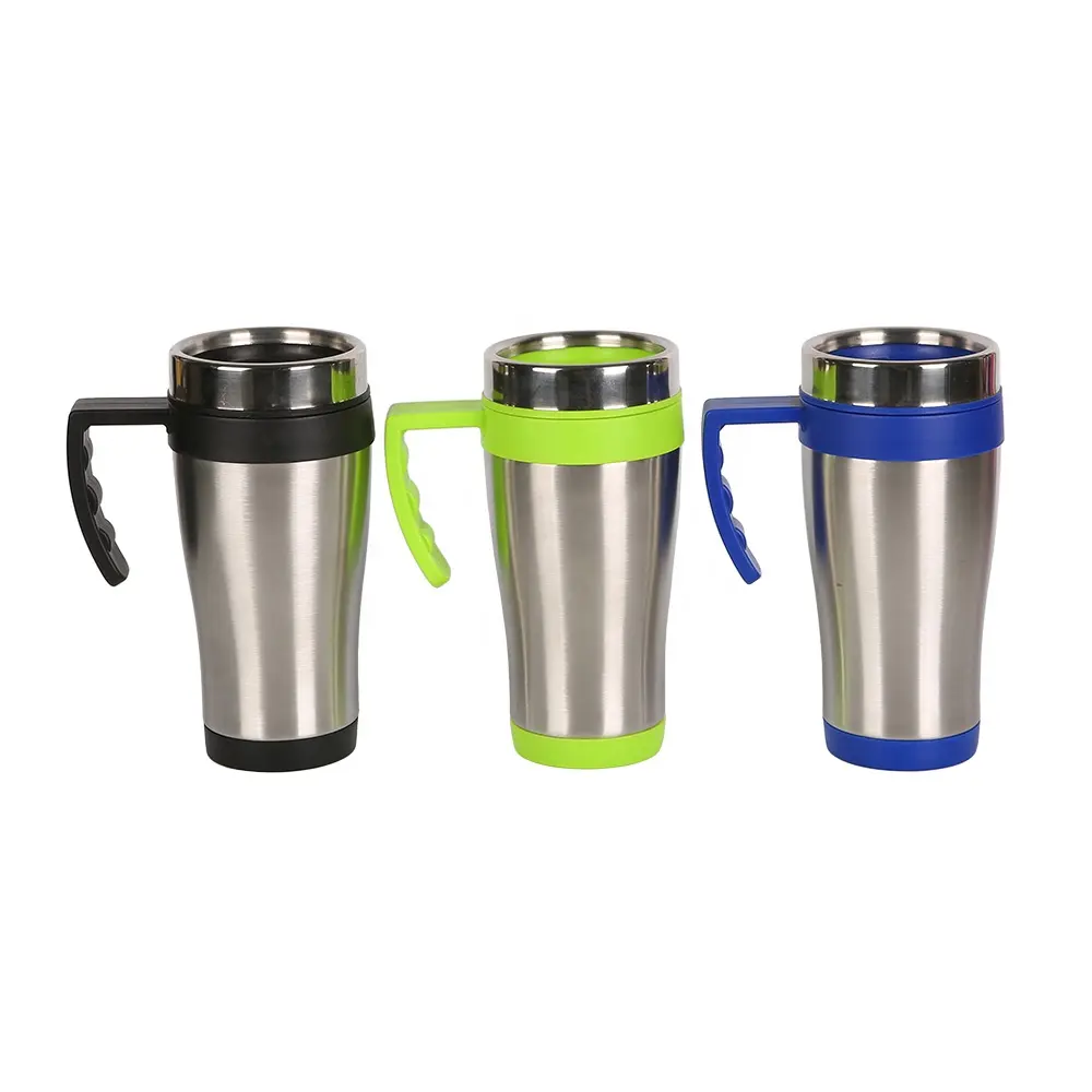 Tasses à café en plastique et en acier inoxydable avec poignée au design de voiture classique de 15oz pour cadeaux d'affaires avec offres de prix