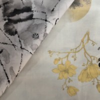 Tissu Popeline Léger en Coton Peigné Imprimé Motif Floral Ethnique Tissé Respirant pour Robes Textile de Maison Filles Garçons