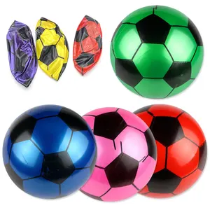 Pallone da calcio per bambini multicolore PVC gonfiabile a mano Pat partite sportive di calcio giochi all'aperto palloni elastici da spiaggia