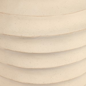 Vaso Scultoreo Scanalato Ecomix, Vaso Moderno per Fiori da Esposizione in Soggiorno con Texture Stratificata - Product Image 5