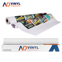 Rouleau d'encre éco-solvant pour jet d'encre en gros, autocollant de sol publicitaire en vinyle auto-adhésif, matériaux de poster transparents blancs brillants