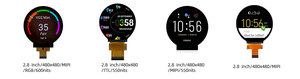 หน้าจอวงกลมขนาด 2.8 นิ้ว ความละเอียด 480x480 RGB 18 บิต จอแสดงผล TFT LCD พร้อมระบบสัมผัส - Product Image 2