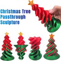 Sculpture de Noël imprimée en 3D en forme de cône spiralé, jouet anti-stress, décoration pour la maison, le bureau et le bureau à domicile