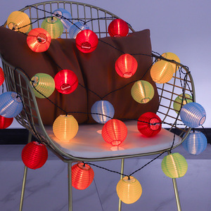 Guirlande lumineuse de fée solaire <span class=keywords><strong>Lampion</strong></span> en tissu de Noël imperméable à l'eau pour pelouse, cour, bar, décoration, jardin - Product Image 5