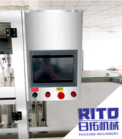 Mesin Otomatis 6-Head Servo Motor Double-Headed untuk Botol Minuman Kaca 500ml, Madu, Selai, Selai Kacang, dan Pasta, Terkontrol PLC