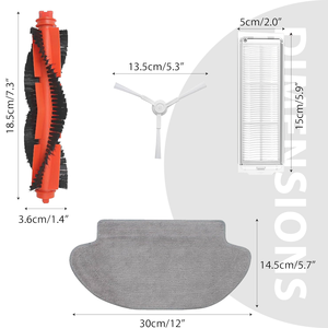 Kit de Accesorios de Repuesto para Aspiradora Robótica <span class=keywords><strong>Xiaomi</strong></span> S10: Filtro HEPA, Cepillo Principal, Paño de Limpieza - Product Image 2