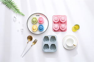 Moules à gâteau en silicone à 4 cavités, design sur le thème du lion, de qualité alimentaire, réutilisables, mignons, en silicone magnétique, pour chocolat, bonbons et glaces, moule DIY - Product Image 6