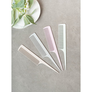 I migliori pettini a coda Mini da 4 confezioni per saloni da barbiere pieghevoli per maniglie in acciaio ABS resistenti al calore pettini comuni per uso professionale - Product Image 1