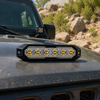 Feu de signalisation de surface robuste IP6K9K étanche à 6 LED, clignotant ambre-rouge synchronisé, lampe stroboscopique pour tracteur