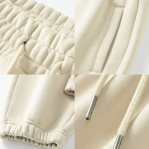 SK unisexe 350G polaire Joggers Version supérieure coton survêtement pantalons de survêtement taille moyenne plat ample Sport Stretch pantalon lourd - Product Image 4