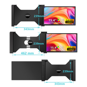 Ordinateur portable portable à <span class=keywords><strong>double</strong></span> écran de 15,4 pouces Full HD 1080P <span class=keywords><strong>avec</strong></span> panneau IPS noir <span class=keywords><strong>Mac</strong></span> Windows Écran étendu pour ordinateurs portables - Product Image 6