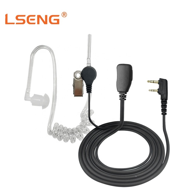 Wholesale Transparent Acoustic Tube Walkie Talkie Earpiece K-Type 2-Pin Headset ENC Noise Cancellation 95CM Cord Fit Baofeng