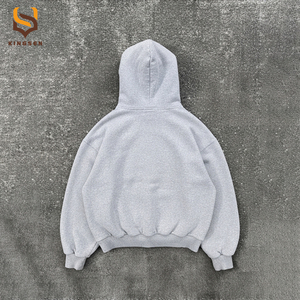 Custom logo Fleece Boxy Fit Blank <b>Plain</b> Heavyweight Printing Loose Cropped Street Wear Sweatshirt Oversized Zipper <b>Hoodie</b> <b>Mens</b> - Product Image 4