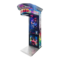 Machine de boxe en métal haute performance Superfun (Prix combiné) pour adultes - Testeur de force de qualité arcade - Résistant aux intempéries