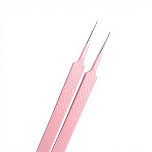 Pince à cils professionnelle en acier inoxydable à pointe lisse pour extensions de cils – Outil d'extension de cils 751 - Product Image 3