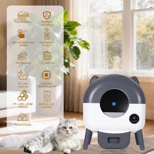 Bac à litière automatique autonettoyant grande capacité pour plusieurs chats, contrôlé par application, silencieux et sans odeur, avec capteurs de sécurité intelligents - Product Image 2