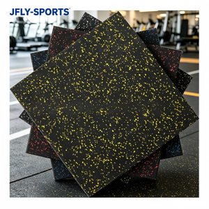 Optimized Density Rubber Gym Floor Tiles Balance Hardness And <b>Cushion</b> Effect For Professional Weight Lifting Fitness Room - Product Image 1