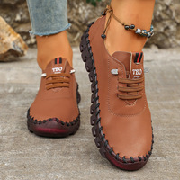 Chaussures décontractées surdimensionnées pour femmes, baskets blanches en cuir PU souple avec semelle en caoutchouc cousue, nouvelle mode, chaussures quotidiennes, 36-45