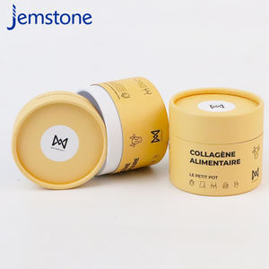 Custom Design Food Grade Supplements Capsule Kraft Cardboard Cylinder Packaging Box <b>Protein</b> <b>Powder</b> Paper Tube Container - Product Image 5