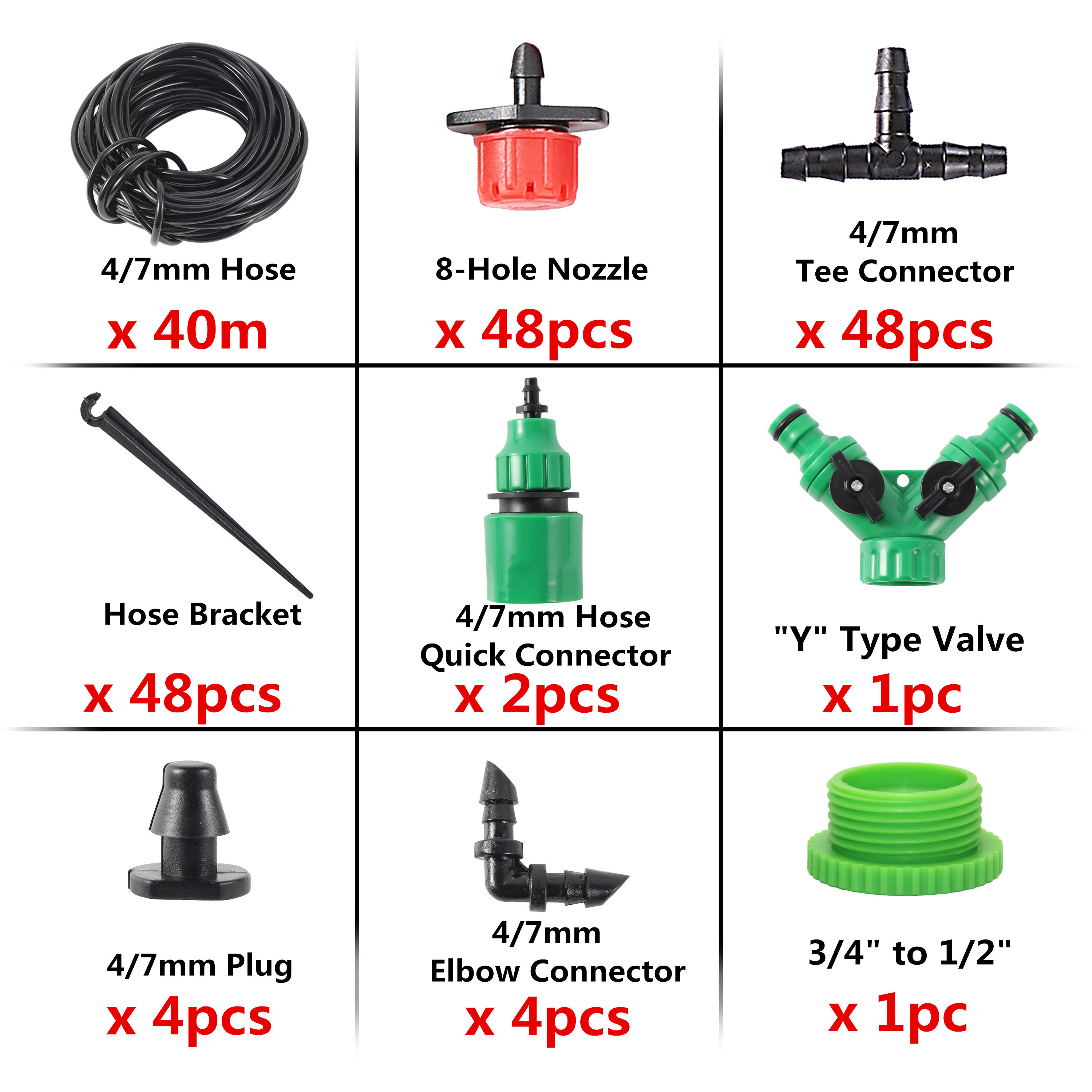 5m-40m Plant DIY Drip Irrigation System - Automatic Watering Kit