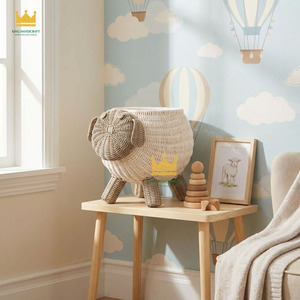 Panier Mignon en Forme de Mouton pour Enfants, Panier en Osier Tressé pour Ranger les Jouets des Enfants, Décoration pour Bébé et Chambre d'Enfant, Prix de Gros du Vietnam - Product Image 5