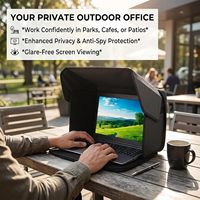 Pare-soleil pliable anti-reflet pour ordinateur portable 16 pouces, protection de confidentialité pour utilisation en extérieur