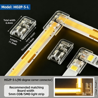 Conector para Tiras LED COB de 2, 3 y 4 Pines, Contacto de Cobre ABS, 5mm 8mm 10mm, RGB CCT, Luces de Cinta Flexibles