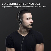 Casque filaire 7.1 à réduction de bruit pas cher casque de réunion de centre d'appel de bureau en vrac avec micro pour téléphone Pc ordinateur portable