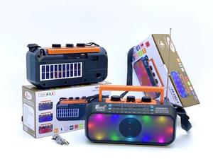 Solar Charging Portable Radio Speaker AM FM SW 3 Band Colorful RGB <b>LED</b> <b>Light</b> TF USB AUX Outdoor Wireless Subwoofer - Product Image 3