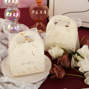 Ins Style Creux Papillon Boîte De Faveur De Mariage Emballage De Bonbons Portable pour Bonbons Fête D'anniversaire Cadeau Anniversaire Célébration - Product Image 5