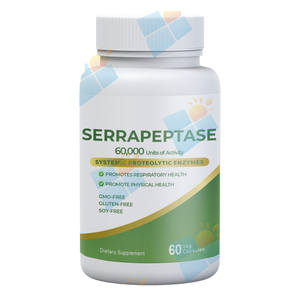Capsules d'enzyme Serrapeptase pour adultes sous marque privée, 60/90/120/150/180 capsules/flacon, dose de 2 capsules, poudre de Serrapeptase - Product Image 1