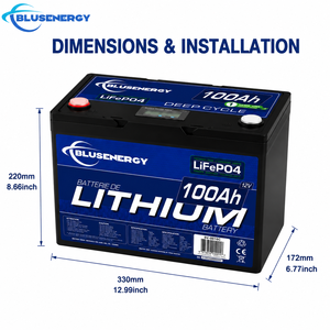 Batterie LiFePO4 12,8 V 100 Ah, batterie lithium à cycle profond, 1280 Wh, pack de batteries rechargeables pour camping-car, solaire, marine, OEM - Product Image 4